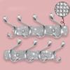BlackFish 2Pcs Coat Rack Wall Mount, Shiny Silver Rhinestones Coat Hooks, Key Holder for Wall, Suitable for Hat, Towel, Robes view 1