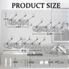 BlackFish 2Pcs Coat Rack Wall Mount, Shiny Silver Rhinestones Coat Hooks, Key Holder for Wall, Suitable for Hat, Towel, Robes view 2