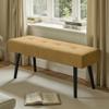 Comfy to go Entryway Bench - Bench for Bedroom, Modern Ottoman End of Bed, Corduroy Padded Benches for Living Room, Foyer, Mudroom, Hallway - 39" L x 14" W x 17" H view 3
