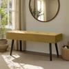 Comfy to go Entryway Bench - Bench for Bedroom, Modern Ottoman End of Bed, Corduroy Padded Benches for Living Room, Foyer, Mudroom, Hallway - 39" L x 14" W x 17" H view 4