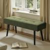 Comfy to go Entryway Bench - Green Bench for Bedroom, Modern Ottoman End of Bed, Corduroy Padded Benches for Living Room, Foyer, Mudroom, Hallway - 39" L x 14" W x 17" H view 3