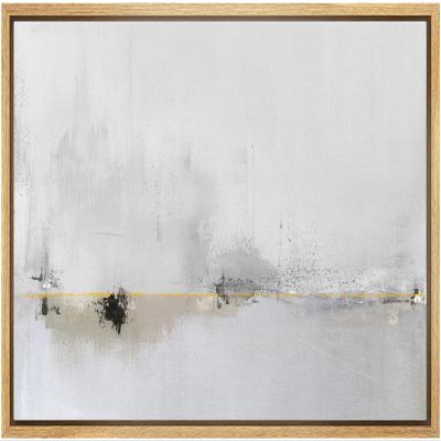 SIGNLEADER Framed Canvas Print Wall Art Industrial Grunge Pastel Collage Abstract Shapes Digital Art Modern Art Decorative Multicolor Zen Minimal for Living Room, Bedroom, Office - 16"x24" NATURAL