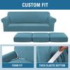 4 Piece Stretch Sofa Covers for 3 Cushion Couch Covers for Living Room Furniture Slipcovers (Base Cover Plus 3 Seat Cushion Covers) Upgraded Thicker Jacquard Fabric (XL Sofa, Storm Blue) view 4