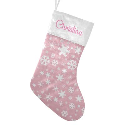 CUXWEOT Personalized Merry Christmas Christmas Stocking Customize Name Xmas Socks for Family Holiday Decorations Gift 17.52 x 7.87 Inch