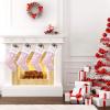 CUXWEOT Personalized Merry Christmas Christmas Stocking Customize Name Xmas Socks for Family Holiday Decorations Gift 17.52 x 7.87 Inch view 2
