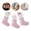CUXWEOT Personalized Merry Christmas Christmas Stocking Customize Name Xmas Socks for Family Holiday Decorations Gift 17.52 x 7.87 Inch view 3