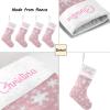 CUXWEOT Personalized Merry Christmas Christmas Stocking Customize Name Xmas Socks for Family Holiday Decorations Gift 17.52 x 7.87 Inch view 4