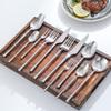 30 Piece Silverware Set for 6 Durable 18/10 Stainless Steel Flatware Sets Delicate and Fresh Cutlery Set for Kitchen Restaurant Wedding Mirror Polished Forks Spoons Knifes Tableware Utensil Set view 3