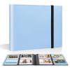 160 Pockets Photo Album for Fujifilm Instax Wide 300, Polaroid 600 i-Type 3.5x4.5 Inch Film Album, Compatible with Polaroid Now OneStep2 OneStep+ Instant Camera, POP Lab Print Camera,Blue view 1