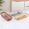 BYEGOU Kitchen Drawer Organizer, Stainless Steel Storage Container Rose Gold Metal Cabinet Storage Basket for Holding Silverware Kitchen Utensil, Pack of 2 view 3