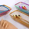 BYEGOU Kitchen Drawer Organizer, Stainless Steel Storage Container Rose Gold Metal Cabinet Storage Basket for Holding Silverware Kitchen Utensil, Pack of 2 view 4