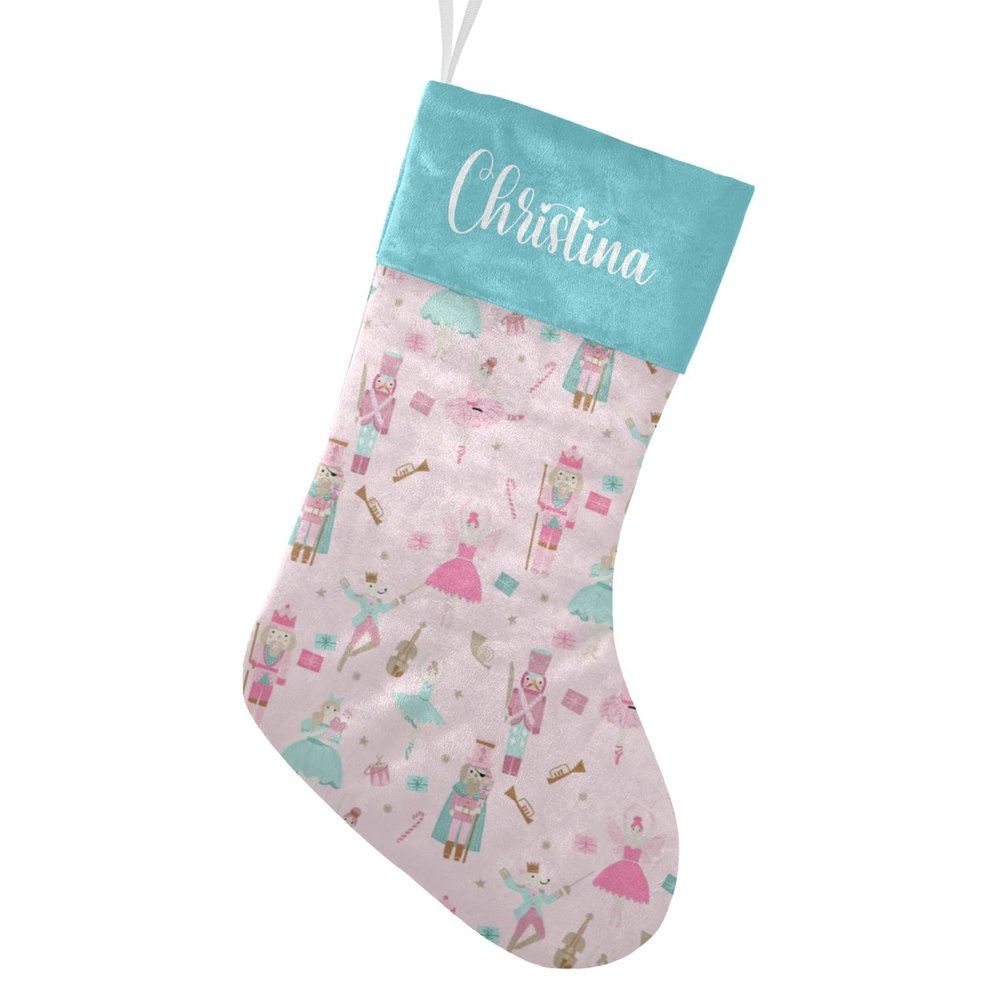 CUXWEOT Personalized Merry Christmas Christmas Stockings Customize with Name for Family Kids Pet Holiday Decorations Gift 17.52 x 7.87 Inch