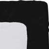800 Thread Count 15 Inch Deep Pocket Fitted Sheet Set of 3 Pieces, Soft & 100% Egyptian Cotton, Fully Elasticized, Luxury Sheets & Pillowcases-Black Solid,Queen Size. view 3