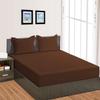 800 Thread Count 30 Inch Deep Pocket Fitted Sheet Set of 3 Pieces, Soft & 100% Egyptian Cotton, Fully Elasticized, Luxury Sheets & Pillowcases-Chocolate Stripe,King Size. view 2