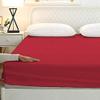 800 Thread Count 22 Inch Deep Pocket Fitted Sheet Set of 3 Pieces, Soft & 100% Egyptian Cotton, Fully Elasticized, Luxury Sheets & Pillowcases-Burgundy Solid,Twin-XXL Size. view 3