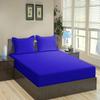 800 Thread Count 22 Inch Deep Pocket Fitted Sheet Set of 3 Pieces, Soft & 100% Egyptian Cotton, Fully Elasticized, Luxury Sheets & Pillowcases-Royal Blue Stripe,Olympic Queen Size. view 2