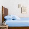 800 Thread Count 22 Inch Deep Pocket Fitted Sheet Set of 3 Pieces, Soft & 100% Egyptian Cotton, Fully Elasticized, Luxury Sheets & Pillowcases-Light Blue Solid,Olympic Queen Size. view 1