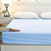 800 Thread Count 22 Inch Deep Pocket Fitted Sheet Set of 3 Pieces, Soft & 100% Egyptian Cotton, Fully Elasticized, Luxury Sheets & Pillowcases-Light Blue Solid,Olympic Queen Size. view 2