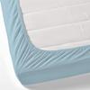 800 Thread Count 22 Inch Deep Pocket Fitted Sheet Set of 3 Pieces, Soft & 100% Egyptian Cotton, Fully Elasticized, Luxury Sheets & Pillowcases-Light Blue Solid,Olympic Queen Size. view 3