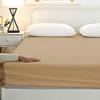 800 Thread Count 22 Inch Deep Pocket Fitted Sheet Set of 3 Pieces, Soft & 100% Egyptian Cotton, Fully Elasticized, Luxury Sheets & Pillowcases-Taupe Solid,Twin-XL Size. view 2