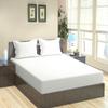 800 Thread Count 16 Inch Deep Pocket Fitted Sheet Set of 3 Pieces, Soft & 100% Egyptian Cotton, Fully Elasticized, Luxury Sheets & Pillowcases-White Stripe,Olympic Queen Size. view 2