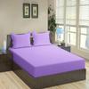 800 Thread Count 22 Inch Deep Pocket Fitted Sheet Set of 3 Pieces, Soft & 100% Egyptian Cotton, Fully Elasticized, Luxury Sheets & Pillowcases-Lavender Stripe,Full-XL Size. view 2
