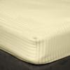 800 Thread Count 30 Inch Deep Pocket Fitted Sheet Set of 3 Pieces, Soft & 100% Egyptian Cotton, Fully Elasticized, Luxury Sheets & Pillowcases-Ivory Stripe,Twin-XL Size. view 1