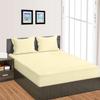 800 Thread Count 30 Inch Deep Pocket Fitted Sheet Set of 3 Pieces, Soft & 100% Egyptian Cotton, Fully Elasticized, Luxury Sheets & Pillowcases-Ivory Stripe,Twin-XL Size. view 2