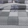 XXRBB Patchwork Bedspread Bed Cover Quilted Coverlet Lightweight Bedding Set, 2 Pillow Shams, Full/Queen(230X250cm) 91X98inch, Grey view 3