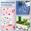 Nuenen 60 Pcs Worry Stones Bulk Heart Mushroom Cross Moon Star Round Shaped Healing Crystal Gemstone Pocket rocks for Balancing Meditation Easter Mother's Day Gift view 3