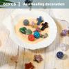 Nuenen 60 Pcs Worry Stones Bulk Heart Mushroom Cross Moon Star Round Shaped Healing Crystal Gemstone Pocket rocks for Balancing Meditation Easter Mother's Day Gift view 4