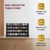 DecoWoodo Challenge Coin Display Case, 4 Row Military Coin Wooden Holder Rack Stand Holds 30 Coins for Desk or Wall Mount, Coin Holders for Collectors (Black Finish) view 3