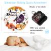15 Inch Happy Thanksgiving Day Funny Turkey with Pumpkins Maple Leaves Wood Wall Clock Silent Non Ticking Welcome Halloween Thanksgiving Office Decor for Men Round Clock for Living Room Office view 3