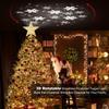 Winpull Christmas Tree Topper Lighted with 6 Pattern Projection Modes, Christmas Star Tree Topper Built-in LED Rotating Lights, Gold 3D Glitter Dynamic Projector for Christmas Decorations view 3