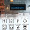 Oxhark Flame 65inch Electric Fireplace in Wall Recessed and Wall Mounted Fireplace Electric, 13 Flame Colors, Realistic Logs &Crystals Fuel Bed, Adjustable Temperature and Timer, 750W/1500W, Black view 2