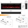 Oxhark Flame 65inch Electric Fireplace in Wall Recessed and Wall Mounted Fireplace Electric, 13 Flame Colors, Realistic Logs &Crystals Fuel Bed, Adjustable Temperature and Timer, 750W/1500W, Black view 4