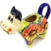 Polmedia Polish Pottery Cow Shaped Creamer UNIKAT - Mystical Garden Pattern Handmade in Boleslawiec Poland + Certificate of Authenticity view 1