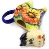 Polmedia Polish Pottery Cow Shaped Creamer UNIKAT - Mystical Garden Pattern Handmade in Boleslawiec Poland + Certificate of Authenticity view 2