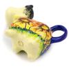 Polmedia Polish Pottery Cow Shaped Creamer UNIKAT - Mystical Garden Pattern Handmade in Boleslawiec Poland + Certificate of Authenticity view 4