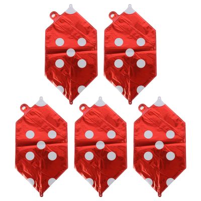 5pcs Dice Foil Balloons Decorative Cube Party Balloons for Theme Events Elegant Poker Decorations for Birthdays and Gatherings Create Memorable Photo Backgrounds