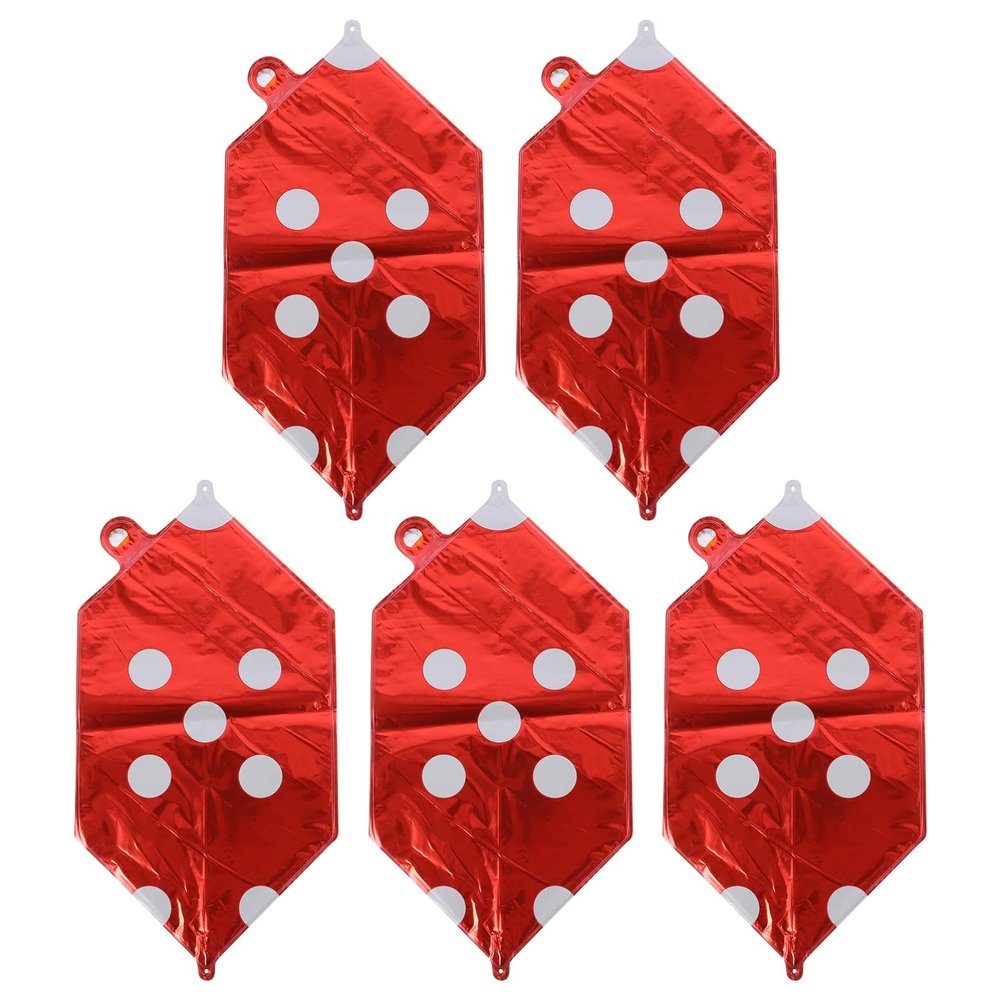 5pcs Dice Foil Balloons Decorative Cube Party Balloons for Theme Events Elegant Poker Decorations for Birthdays and Gatherings Create Memorable Photo Backgrounds