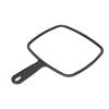 Ymiko Hand Mirror,Handheld Shaving Mirror Thin HD View Anti Slip Small Black Handheld Mirror with Handle for Home and Barber view 1