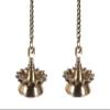 AmiLuv_Collections Ethnic Indian Design 14 Oil Wick Brass Hanging Diya Pair (Pack of 2), Antique, Standard view 1