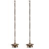 AmiLuv_Collections Ethnic Indian Design 14 Oil Wick Brass Hanging Diya Pair (Pack of 2), Antique, Standard view 3