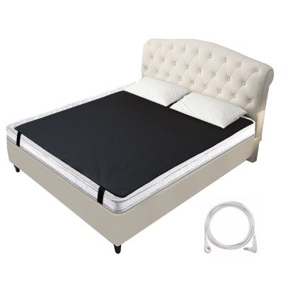 Grounding Mattress Pad for Earthing Conductive Grounding Mat with 15ft Grounding Cord Breathable Grounding Sleep Pad (55" x 71")