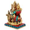 AmiLuv_Collections Shiv Family Shiva Parvati Ganesh and Kartikeya Brass Metal with Golden Finish Statue Idol for Home Dcor Gifts Pooja Temple view 2