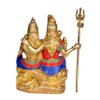 Brass Shiv Parvati Idol Murti Sculpture for Home Office Temple Multicolour Height 9.5 Inches by AmiLuv_Collections view 4