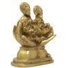 Lord Ganesha and Goddess Laxmi Seated on Palm of Hand Hindu Art and Sculpture for Home Decor 5.5x3.5x2 inch; 750 Grams by AmiLuv_Collections view 4