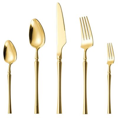 30 Piece Gold Silverware Set for 6 Durable 18/10 Stainless Steel Flatware Sets Delicate and Fresh Cutlery Set for Kitchen Restaurant Wedding Mirror Polished Forks Spoons Knifes Tableware Utensil Set