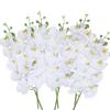 27" Artificial Phalaenopsis Flowers 6 Pcs White Perhaps Faint Yellow Artificial Orchid Flowers Stem Plants for Home Dcor view 1